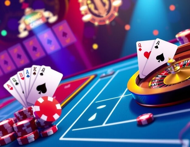 Live dealer studio with multiple tables